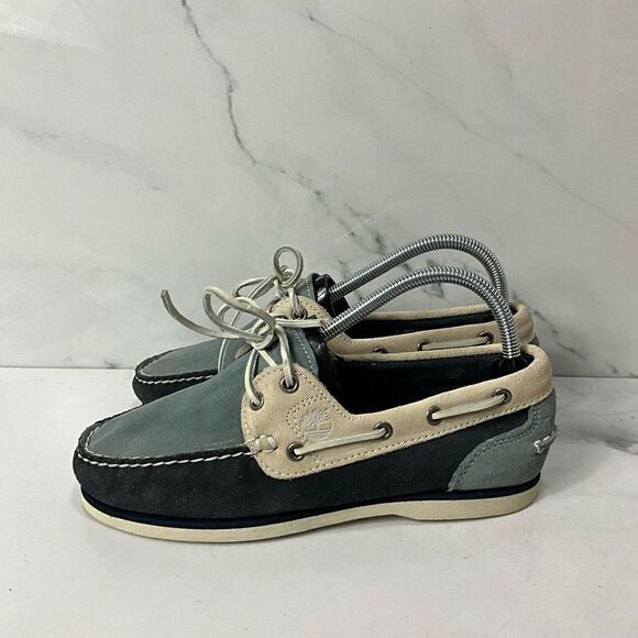 TIMBERLAND Tri-Colored Suede Leather Boat Shoes - Picture 2 of 10